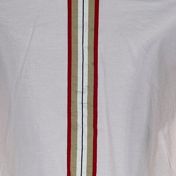 Athleta Women M Pale Pink Button Up Blouse Long Sleeve Back Stripe Casual Office - Picture 8 of 16